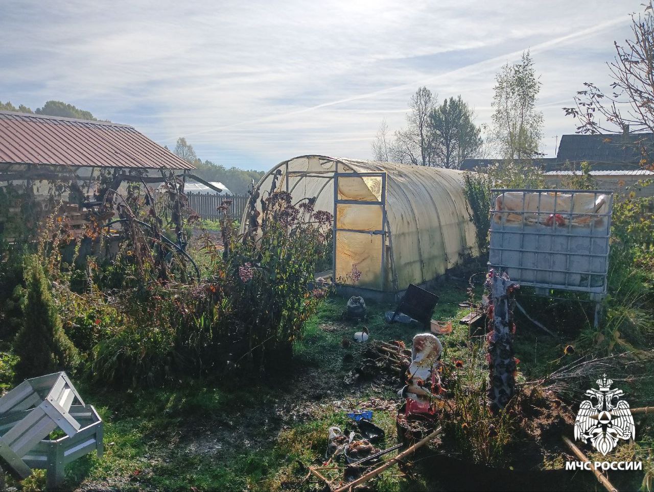 В Ярославской области сгорело частное подворье