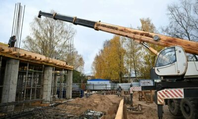 Строительство бани в Пошехонье с автокраном и бетонным каркасом