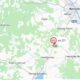 Карта участка трассы М-8 у Ярославля с отметкой ограничения на 231-м километре